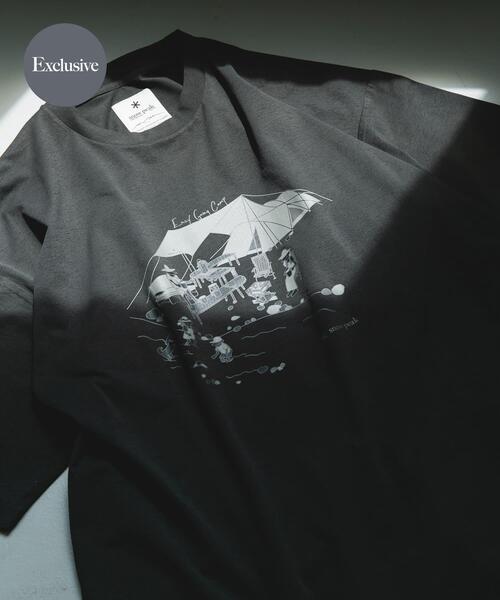 Snow Peak（スノーピーク）の「『別注』Snow Peak Apparel×DOORS　WA/AC FAMILY CAMP T-SHIRTS（Tシャツ/カットソー・メンズ・チャコールグレー/ブラウン/カーキ/ホワイト・MEDIUM/LARGE/X-LARGE）」の2枚目の写真