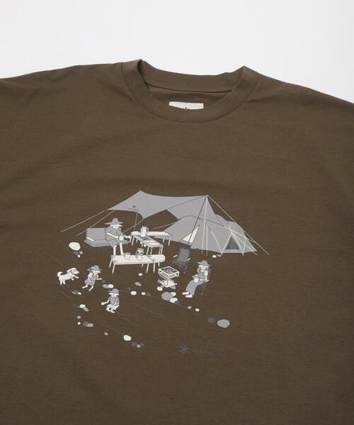 Snow Peak（スノーピーク）の「『別注』Snow Peak Apparel×DOORS　WA/AC FAMILY CAMP T-SHIRTS（Tシャツ/カットソー・メンズ・チャコールグレー/ブラウン/カーキ/ホワイト・MEDIUM/LARGE/X-LARGE）」の10枚目の写真