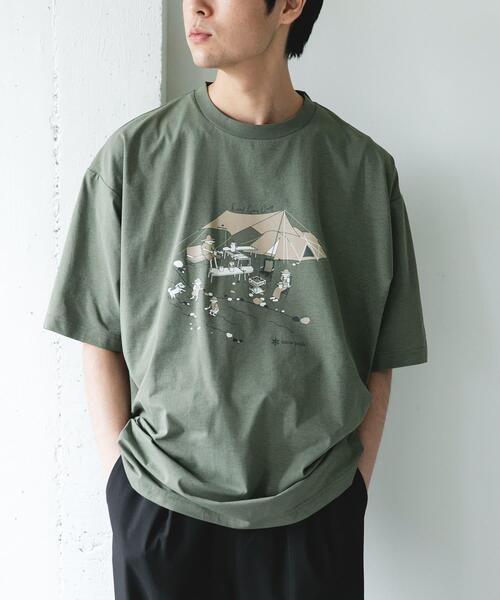 Snow Peak（スノーピーク）の「『別注』Snow Peak Apparel×DOORS　WA/AC FAMILY CAMP T-SHIRTS（Tシャツ/カットソー・メンズ・チャコールグレー/ブラウン/カーキ/ホワイト・MEDIUM/LARGE/X-LARGE）」の17枚目の写真