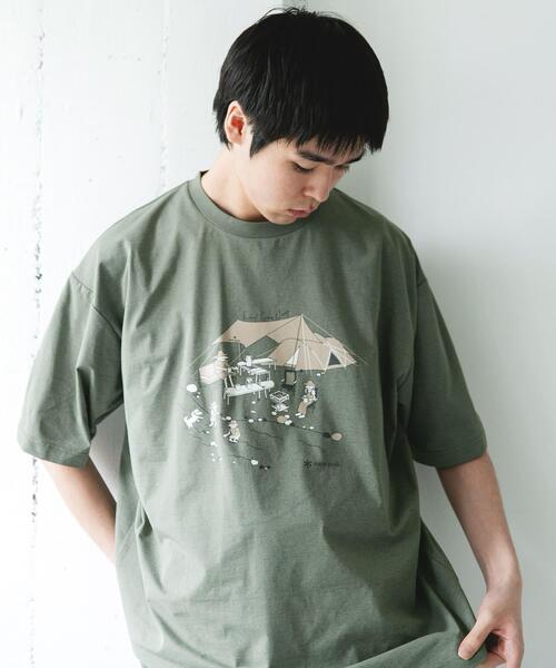 Snow Peak（スノーピーク）の「『別注』Snow Peak Apparel×DOORS　WA/AC FAMILY CAMP T-SHIRTS（Tシャツ/カットソー・メンズ・チャコールグレー/ブラウン/カーキ/ホワイト・MEDIUM/LARGE/X-LARGE）」の19枚目の写真