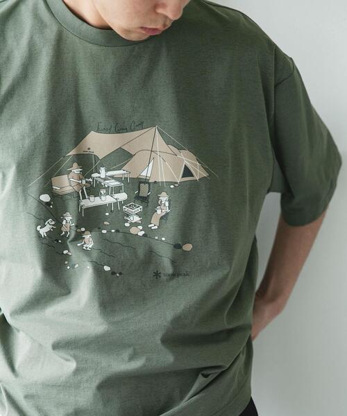 Snow Peak（スノーピーク）の「『別注』Snow Peak Apparel×DOORS　WA/AC FAMILY CAMP T-SHIRTS（Tシャツ/カットソー・メンズ・チャコールグレー/ブラウン/カーキ/ホワイト・MEDIUM/LARGE/X-LARGE）」の21枚目の写真