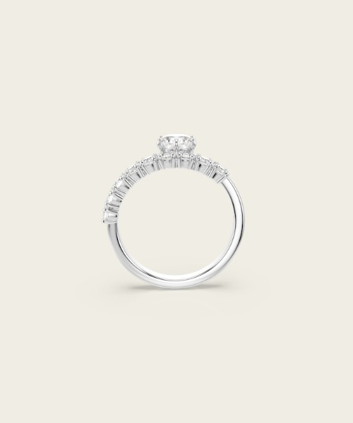 SWAROVSKI（スワロフスキー）の「【公式】【スワロフスキー】Matrix オープンリング, ラウンドカット, ホワイト, ロジウム・プレーティング（リング・レディース・シルバー系・50/55/52）」の4枚目の写真