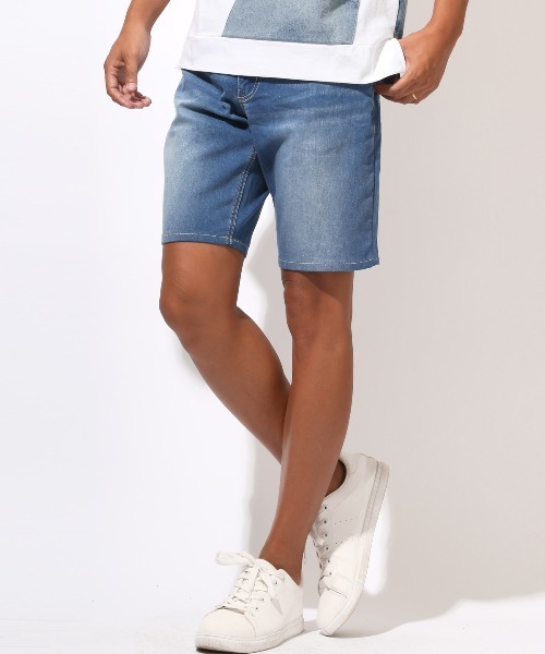 LUXSTYLE(ラグスタイル)の「接触冷感デニムショートパンツ(デニムパンツ・メンズ・ワンウォッシュ/ブルー系その他/ブルー/インディゴブルー・XXL/L/M/XL)」の12枚目の写真