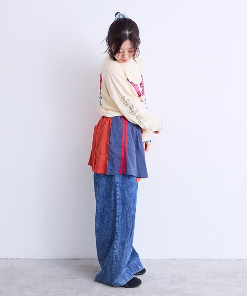 MARKEY'S(マーキーズ)の「ワッフルサテンリメイクスカート/おとな(スカート・レディース・ブラック/ワインレッド/ブラウン・160cm)」の6枚目の写真