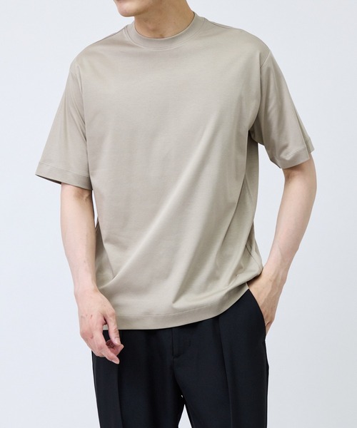 JUN STANDARD PICKS(ジュンスタンダードピックス)の「シルクブレンドバックハイネック(Tシャツ/カットソー・メンズ・ブラック/ベージュ/ホワイト系その他2・S/M/LL/L)」の3枚目の写真