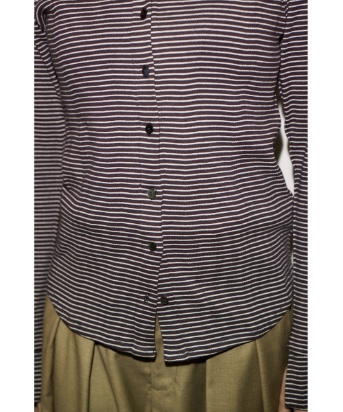 THROW by SLY(スローバイスライ)の「MillerxTHROW SHTHROW ミラースローシャツ 夏服 秋服(シャツ/ブラウス・レディース・ブラウン系その他2/パープル系その他・FREE)」の12枚目の写真