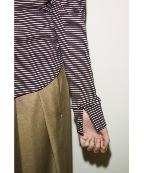 THROW by SLY(スローバイスライ)の「MillerxTHROW SHTHROW ミラースローシャツ 夏服 秋服(シャツ/ブラウス・レディース・ブラウン系その他2/パープル系その他・FREE)」の3枚目の写真