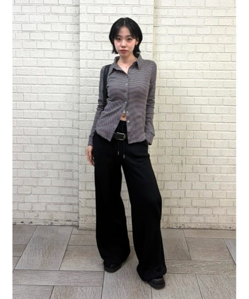 THROW by SLY(スローバイスライ)の「MillerxTHROW SHTHROW ミラースローシャツ 夏服 秋服(シャツ/ブラウス・レディース・ブラウン系その他2/パープル系その他・FREE)」の14枚目の写真