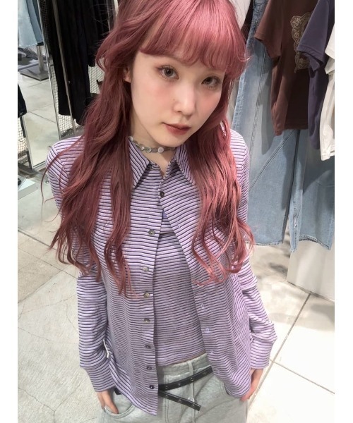 THROW by SLY(スローバイスライ)の「MillerxTHROW SHTHROW ミラースローシャツ 夏服 秋服(シャツ/ブラウス・レディース・ブラウン系その他2/パープル系その他・FREE)」の21枚目の写真