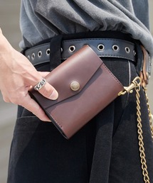 Schott(�V���b�g)��Schott/�V���b�g PERFECTO WALLET MEDIUM �p�[�t�F�N�g�E�H���b�g�~�f�B�A�� �O�܂���z ���v �R���p�N�g �E�H���b�g�`�F�[���t�� �{�^������ �M�t�g �v���[���g �����Y 2026�N �� �ĕ�(���z)