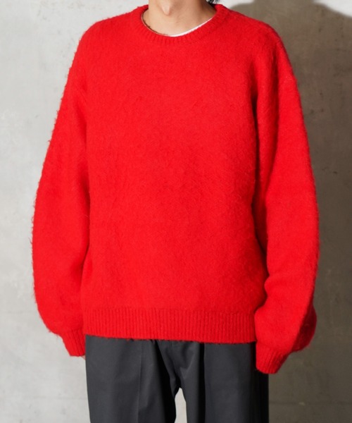 TOWNCRAFT（タウンクラフト）の「TOWNCRAFT / タウンクラフト MOHAIR SHAGGY CREW SWEATER モヘア シャギークルーネックセーター（ニット/セーター・メンズ・グレー/ブラウン/レッド/ブラック/イエロー/グリーン/オリーブ・SMALL/MEDIUM/LARGE）」の7枚目の写真