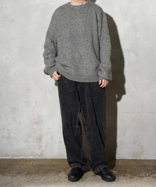 TOWNCRAFT（タウンクラフト）の「TOWNCRAFT / タウンクラフト MOHAIR SHAGGY CREW SWEATER モヘア シャギークルーネックセーター（ニット/セーター・メンズ・グレー/ブラウン/レッド/ブラック/イエロー/グリーン/オリーブ・SMALL/MEDIUM/LARGE）」の12枚目の写真