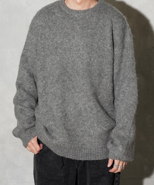 TOWNCRAFT（タウンクラフト）の「TOWNCRAFT / タウンクラフト MOHAIR SHAGGY CREW SWEATER モヘア シャギークルーネックセーター（ニット/セーター・メンズ・グレー/ブラウン/レッド/ブラック/イエロー/グリーン/オリーブ・SMALL/MEDIUM/LARGE）」の13枚目の写真
