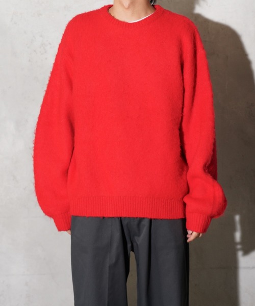 TOWNCRAFT（タウンクラフト）の「TOWNCRAFT / タウンクラフト MOHAIR SHAGGY CREW SWEATER モヘア シャギークルーネックセーター（ニット/セーター・メンズ・グレー/ブラウン/レッド/ブラック/イエロー/グリーン/オリーブ・SMALL/MEDIUM/LARGE）」の16枚目の写真