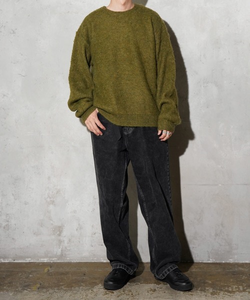 TOWNCRAFT（タウンクラフト）の「TOWNCRAFT / タウンクラフト MOHAIR SHAGGY CREW SWEATER モヘア シャギークルーネックセーター（ニット/セーター・メンズ・グレー/ブラウン/レッド/ブラック/イエロー/グリーン/オリーブ・SMALL/MEDIUM/LARGE）」の15枚目の写真
