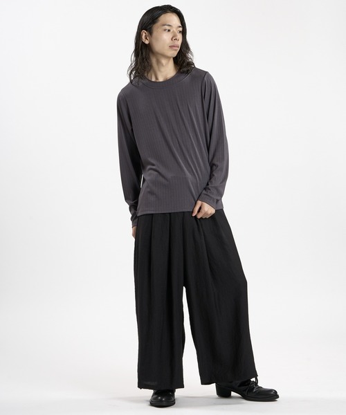NO ID.(ノーアイディ)の「【NO ID.】Irregular Neck Pullover / イレギュラーネックPO(Tシャツ/カットソー・メンズ・ホワイト/ブラック/グレー・1/2)」の9枚目の写真