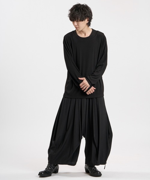 NO ID.(ノーアイディ)の「【NO ID.】Irregular Neck Pullover / イレギュラーネックPO(Tシャツ/カットソー・メンズ・ホワイト/ブラック/グレー・1/2)」の17枚目の写真