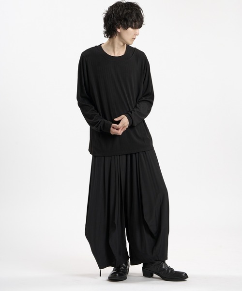 NO ID.(ノーアイディ)の「【NO ID.】Irregular Neck Pullover / イレギュラーネックPO(Tシャツ/カットソー・メンズ・ホワイト/ブラック/グレー・1/2)」の18枚目の写真