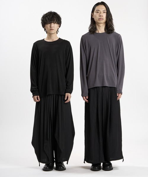 NO ID.(ノーアイディ)の「【NO ID.】Irregular Neck Pullover / イレギュラーネックPO(Tシャツ/カットソー・メンズ・ホワイト/ブラック/グレー・1/2)」の22枚目の写真