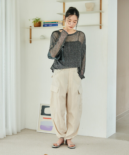FREAK'S STORE(フリークスストア)の「パラシュートパンツ(その他パンツ・レディース・オフホワイト/キャメル/ブラック・フリ-)」の12枚目の写真