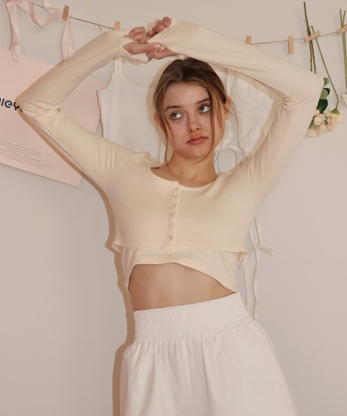 mieya mieya(ミーヤミーヤ)の「【mieya mieya】CANDY COLOR ENSEMBLE/キャンディーカラーアンサンブル(アンサンブル・レディース・ミント/ホワイト/レモンイエロー・FREE)」の7枚目の写真