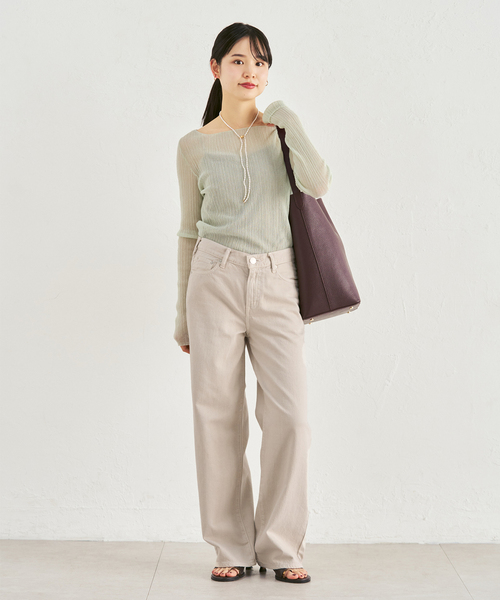 INNUE(イヌエ)の「《追加3》INNUE/イヌエ レザートートBAG(トートバッグ・レディース・チャコールグレー/ブラック/アイボリー・FREE)」の8枚目の写真