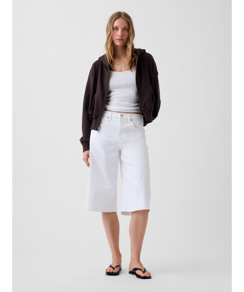 GAP（ギャップ）の「フレンチテリー GAP NYC オーバーサイズ ジップアップパーカー（パーカー・レディース・ブラウン/ブラック/グレー・XS/L/M/S/XXS/XL）」の11枚目の写真