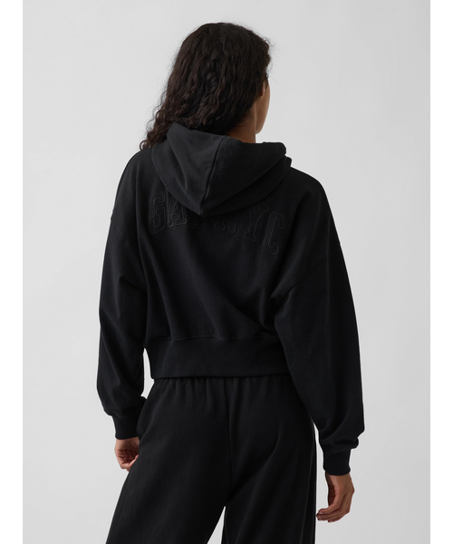 GAP（ギャップ）の「フレンチテリー GAP NYC オーバーサイズ ジップアップパーカー（パーカー・レディース・ブラウン/ブラック/グレー・XS/L/M/S/XXS/XL）」の15枚目の写真