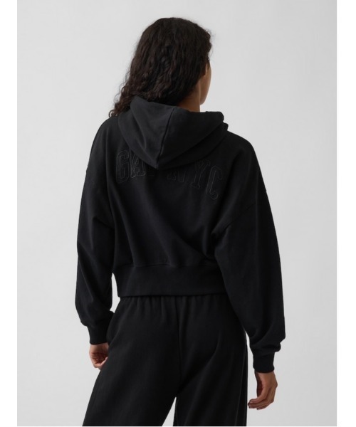 GAP（ギャップ）の「フレンチテリー GAP NYC オーバーサイズ ジップアップパーカー（パーカー・レディース・ブラウン/ブラック/グレー・XS/L/M/S/XXS/XL）」の5枚目の写真