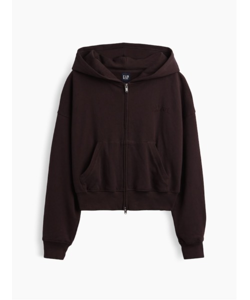GAP（ギャップ）の「フレンチテリー GAP NYC オーバーサイズ ジップアップパーカー（パーカー・レディース・ブラウン/ブラック/グレー・XS/L/M/S/XXS/XL）」の10枚目の写真