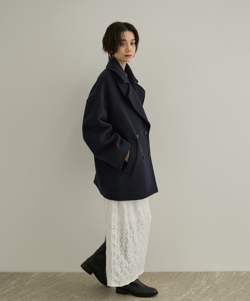 SALON adam et rope'(サロン アダム エ ロペ)の「【WEB限定】FABRICA ダブルクロスPコート(ピーコート・レディース・カーキ/グレー/ブラウン/ネイビー・M/S)」の13枚目の写真