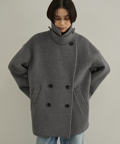 SALON adam et rope'(サロン アダム エ ロペ)の「【WEB限定】FABRICA ダブルクロスPコート(ピーコート・レディース・カーキ/グレー/ブラウン/ネイビー・M/S)」の15枚目の写真