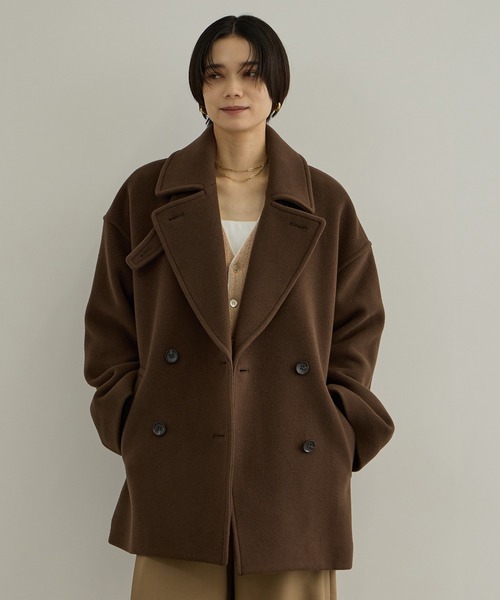 SALON adam et rope'(サロン アダム エ ロペ)の「【WEB限定】FABRICA ダブルクロスPコート(ピーコート・レディース・カーキ/グレー/ブラウン/ネイビー・M/S)」の17枚目の写真