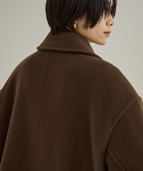SALON adam et rope'(サロン アダム エ ロペ)の「【WEB限定】FABRICA ダブルクロスPコート(ピーコート・レディース・カーキ/グレー/ブラウン/ネイビー・M/S)」の19枚目の写真