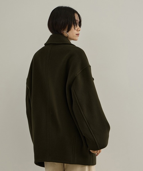 SALON adam et rope'(サロン アダム エ ロペ)の「【WEB限定】FABRICA ダブルクロスPコート(ピーコート・レディース・カーキ/グレー/ブラウン/ネイビー・M/S)」の21枚目の写真