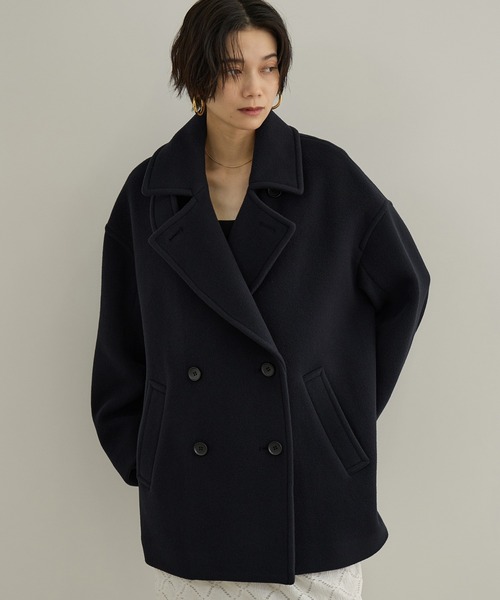 SALON adam et rope'(サロン アダム エ ロペ)の「【WEB限定】FABRICA ダブルクロスPコート(ピーコート・レディース・カーキ/グレー/ブラウン/ネイビー・M/S)」の22枚目の写真