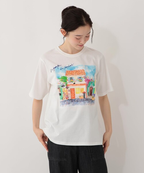 Afternoon Tea(アフタヌーンティー)の「プリントTシャツ/miyo tsuchiya(Tシャツ/カットソー・レディース・オフホワイト・MEDIUM)」の1枚目の写真