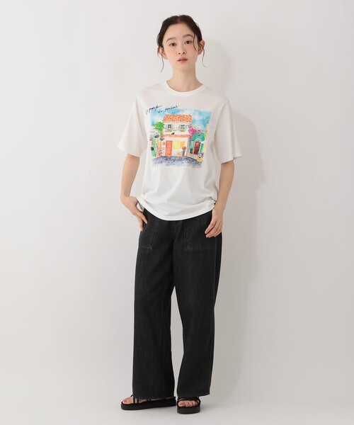 Afternoon Tea(アフタヌーンティー)の「プリントTシャツ/miyo tsuchiya(Tシャツ/カットソー・レディース・オフホワイト・MEDIUM)」の4枚目の写真