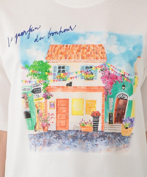 Afternoon Tea(アフタヌーンティー)の「プリントTシャツ/miyo tsuchiya(Tシャツ/カットソー・レディース・オフホワイト・MEDIUM)」の6枚目の写真