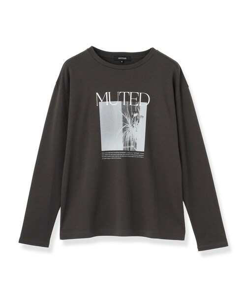UNTITLED(アンタイトル)の「【ロゴ・プリント】フォトグラフィックロンT(Tシャツ/カットソー・レディース・ホワイト系3/チャコール・44/04/02/00/50/48)」の3枚目の写真