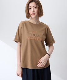 ロゴプリントTシャツ【接触冷感・UVカット・オーガニックコットンブレンド】