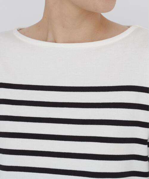 human woman(ヒューマンウーマン)の「◆パネルボーダー天竺バスクシャツ(Tシャツ/カットソー・レディース・ブラック系その他3/ブルー系その他3・MEDIUM)」の9枚目の写真