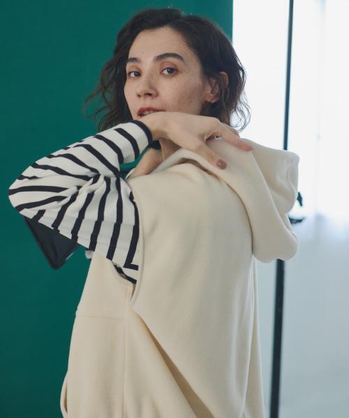 human woman(ヒューマンウーマン)の「◆パネルボーダー天竺バスクシャツ(Tシャツ/カットソー・レディース・ブラック系その他3/ブルー系その他3・MEDIUM)」の14枚目の写真