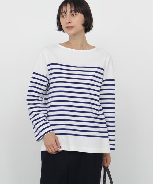 human woman(ヒューマンウーマン)の「◆パネルボーダー天竺バスクシャツ(Tシャツ/カットソー・レディース・ブラック系その他3/ブルー系その他3・MEDIUM)」の17枚目の写真