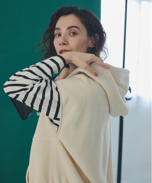human woman(ヒューマンウーマン)の「◆パネルボーダー天竺バスクシャツ(Tシャツ/カットソー・レディース・ブラック系その他3/ブルー系その他3・MEDIUM)」の20枚目の写真