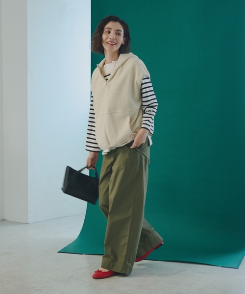 human woman(ヒューマンウーマン)の「◆パネルボーダー天竺バスクシャツ(Tシャツ/カットソー・レディース・ブラック系その他3/ブルー系その他3・MEDIUM)」の21枚目の写真