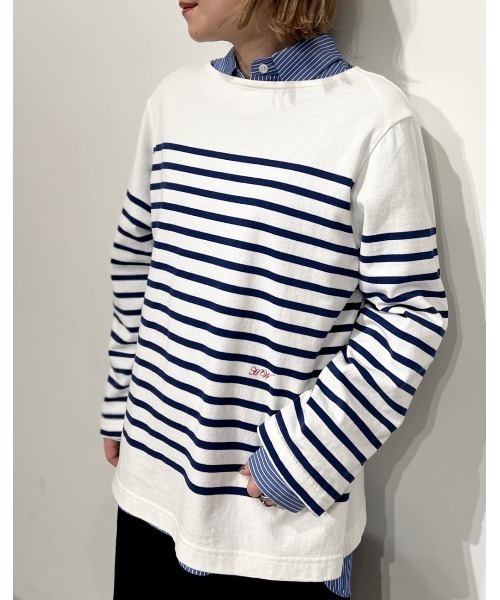 human woman(ヒューマンウーマン)の「◆パネルボーダー天竺バスクシャツ(Tシャツ/カットソー・レディース・ブラック系その他3/ブルー系その他3・MEDIUM)」の22枚目の写真