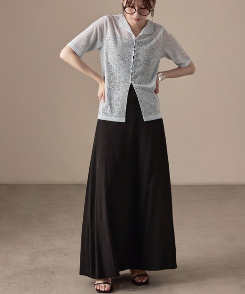 Fashion Letter(ファッションレター)の「カットレース ハーフスリーブ シアーカーディガン(カーディガン/ボレロ・レディース・ブラック/ピンク/ライトブルー/ホワイト・M)」の19枚目の写真