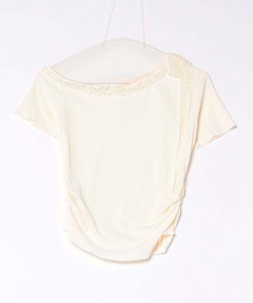 L LABEL(エルラベル)の「レースリボン付きTシャツ(Tシャツ/カットソー・レディース・ブルー/ホワイト/ピンク・FREE)」の21枚目の写真