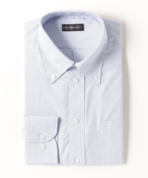 TETE HOMME(テットオム)の「アソート T/Cドレスシャツ / ボタンダウンビジネスシャツ(シャツ/ブラウス・メンズ・サックスブルー/ブラック系1/ブルー/ホワイト系1・MEDIUM/X-LARGE/LARGE)」の4枚目の写真
